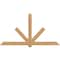 Ekena Millwork Kennewick Timber Gable Bracket, Western Red Cedar, 96"W x 52"H x 3 1/2"D x 5 1/2"F, 13/12 Pitch GBW096X52X0406KEN00SWR - alternate 1
